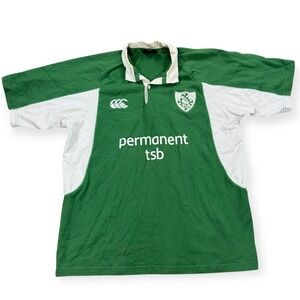 Canterbury Ireland Vintage Rugby Jersey Shirt Permanent TSB Size Large RARE